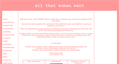 Desktop Screenshot of allthatwomenwant.co.uk